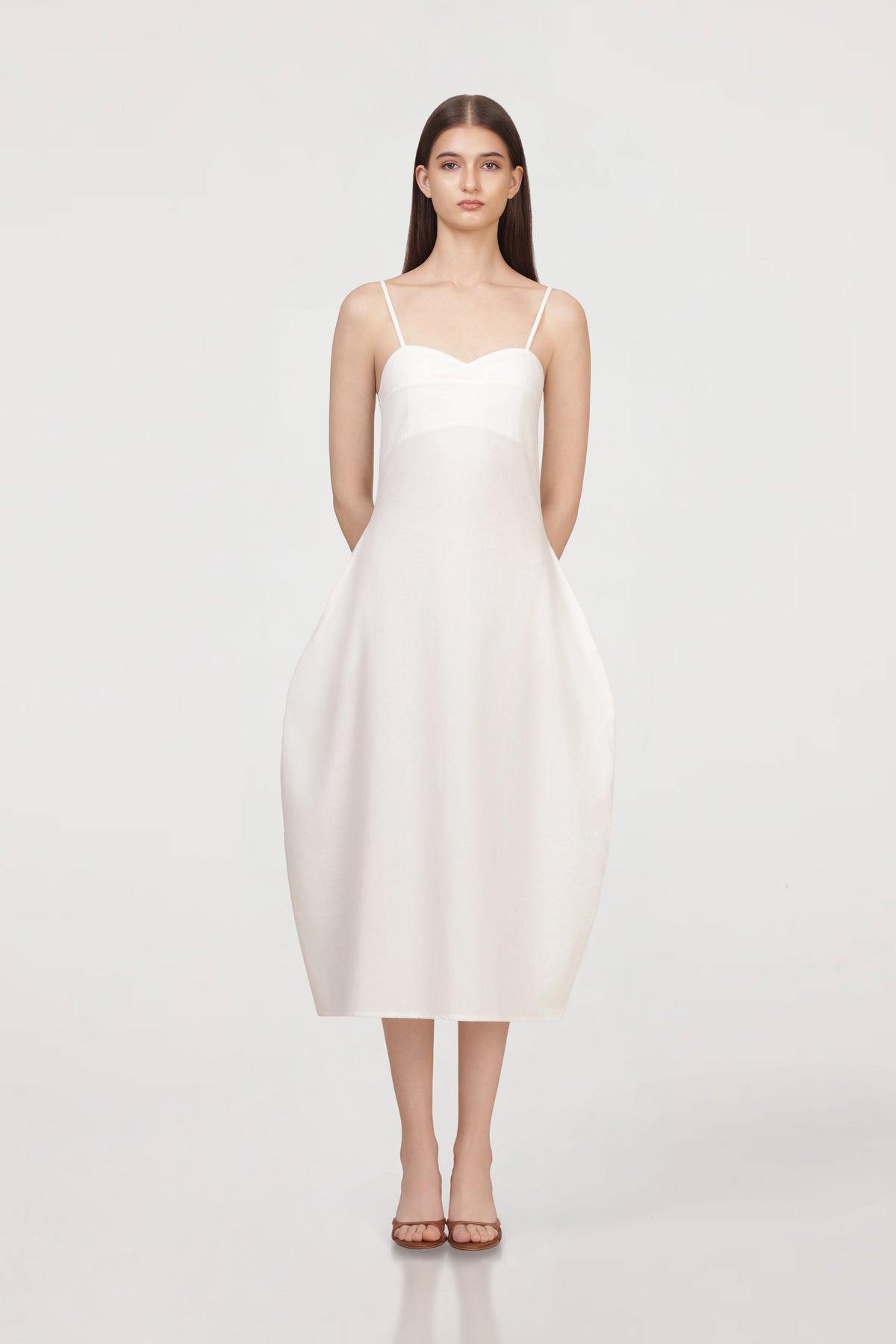Sculptural Poplin Dress