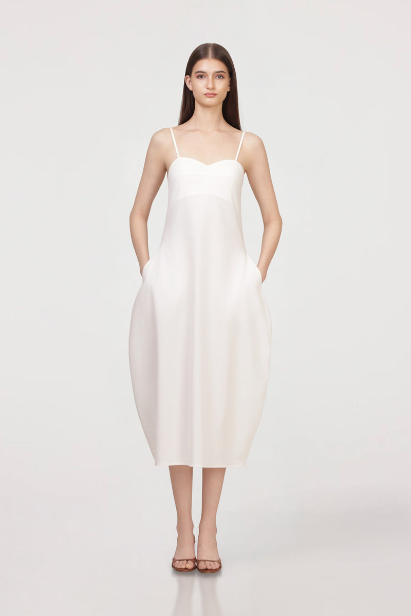 Sculptural Poplin Dress