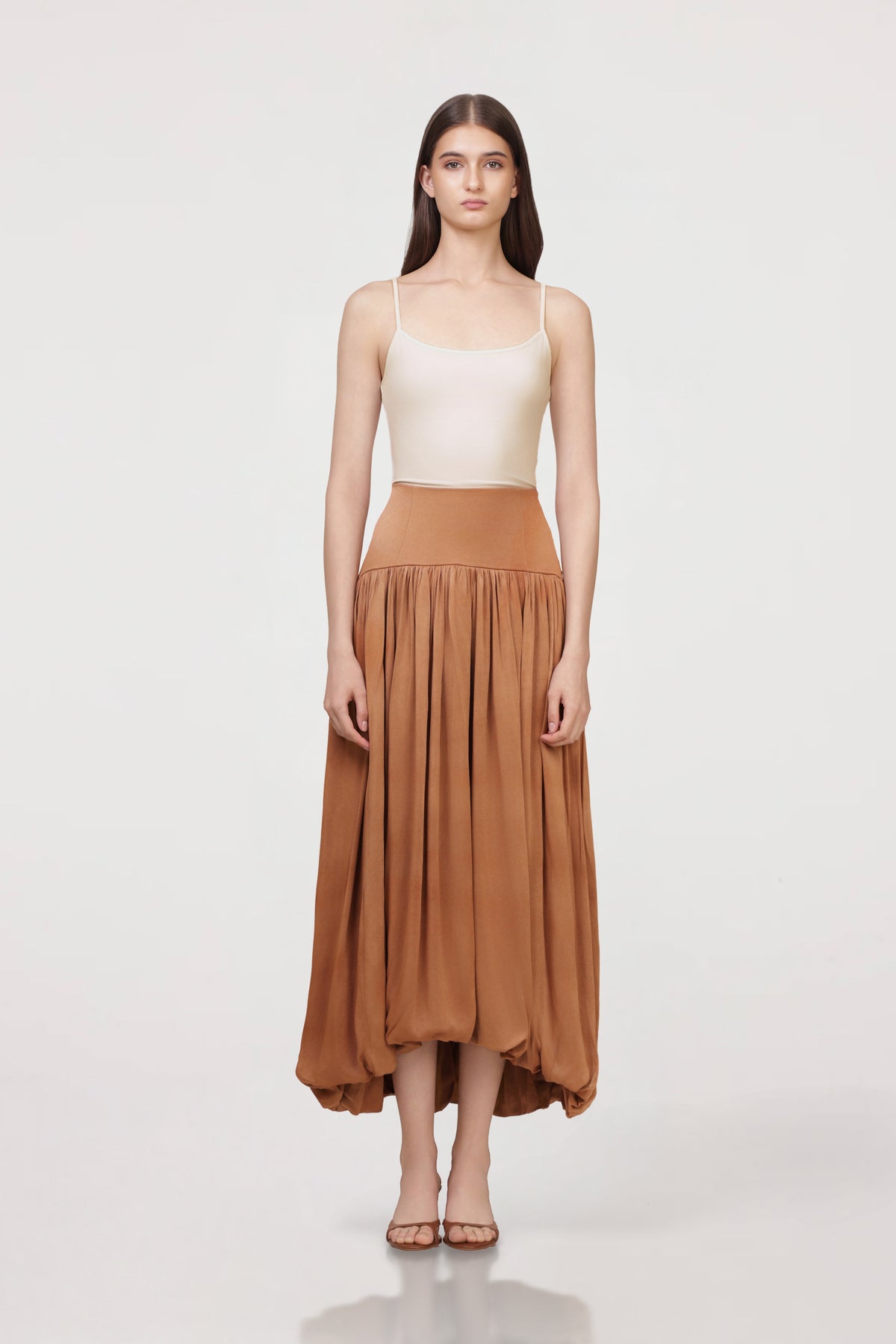 Curved Yoke Volume Skirt