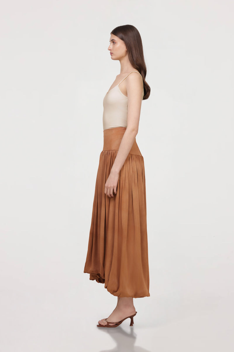 Curved Yoke Volume Skirt