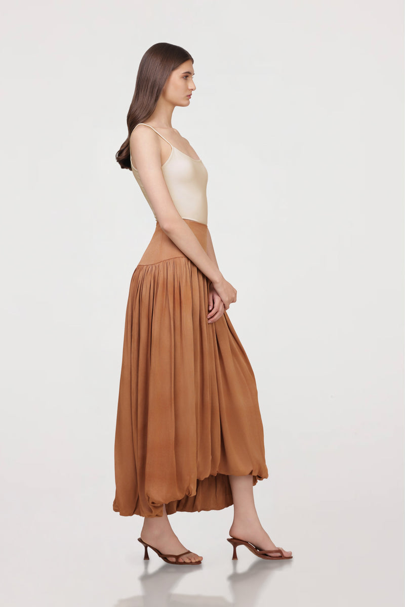 Curved Yoke Volume Skirt