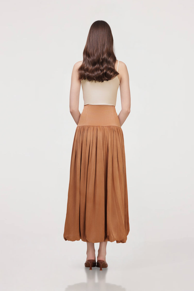Curved Yoke Volume Skirt